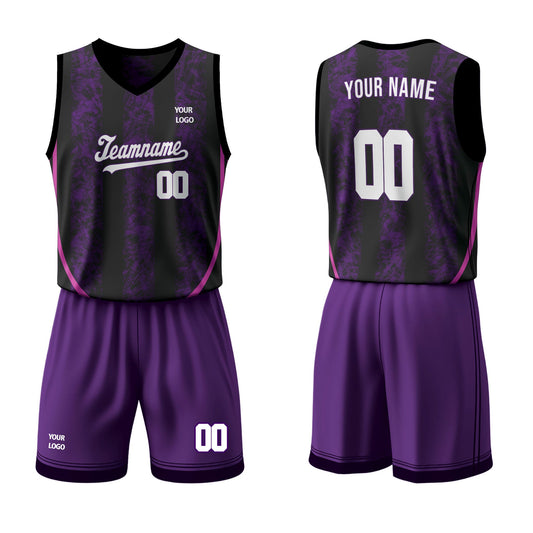 Custom Basketball Uniform -Abstract Pattern Design - Personalized Teamwear