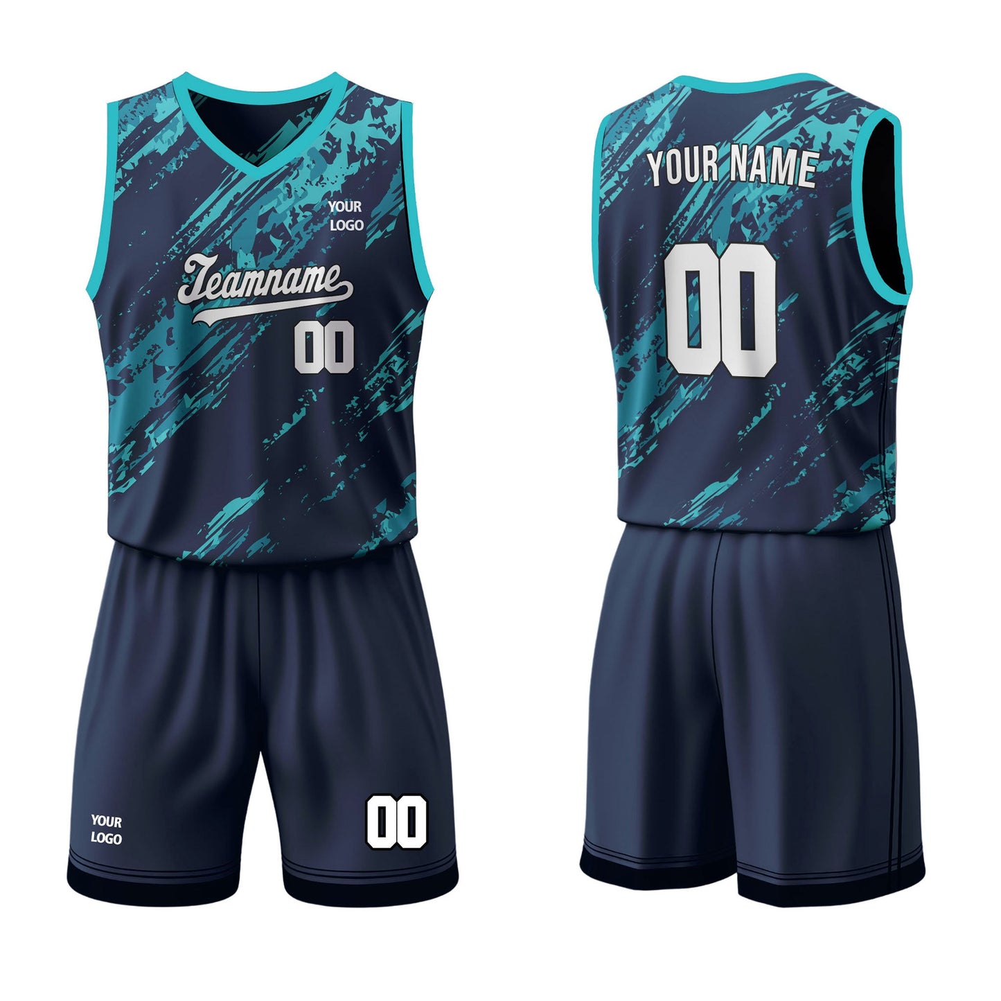 Custom Basketball Uniform - Splash Design - Personalized Kit