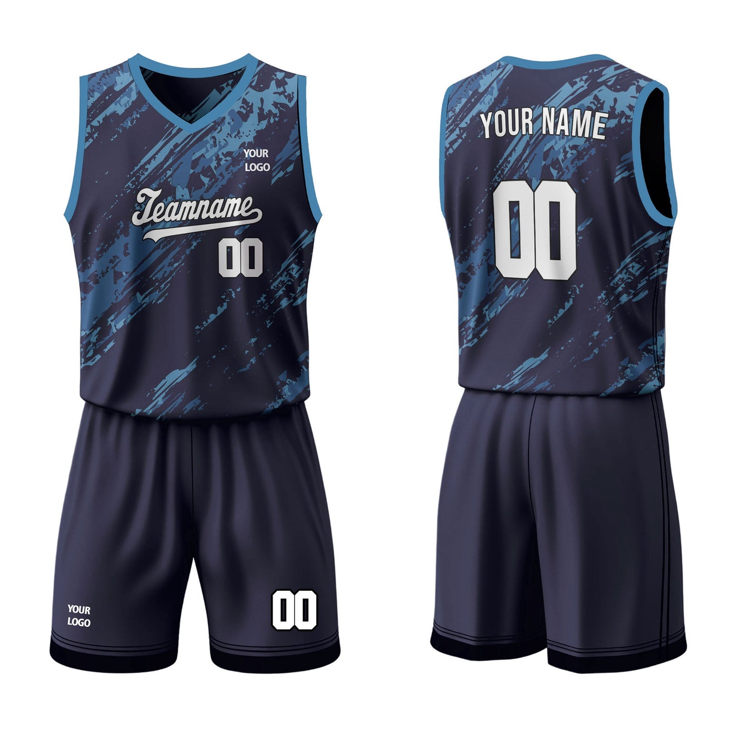 Custom Basketball Uniform - Splash Design - Personalized Kit