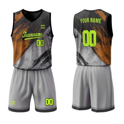 Custom Basketball Uniform - Grunge Halftone - Personalized Kit