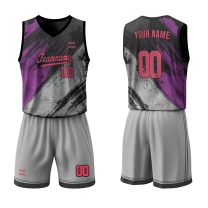 Custom Basketball Uniform - Grunge Halftone - Personalized Kit