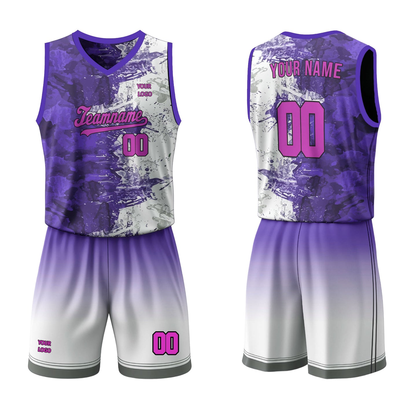 Custom Basketball Uniform - Two-Tone Fade - Personalized Gear