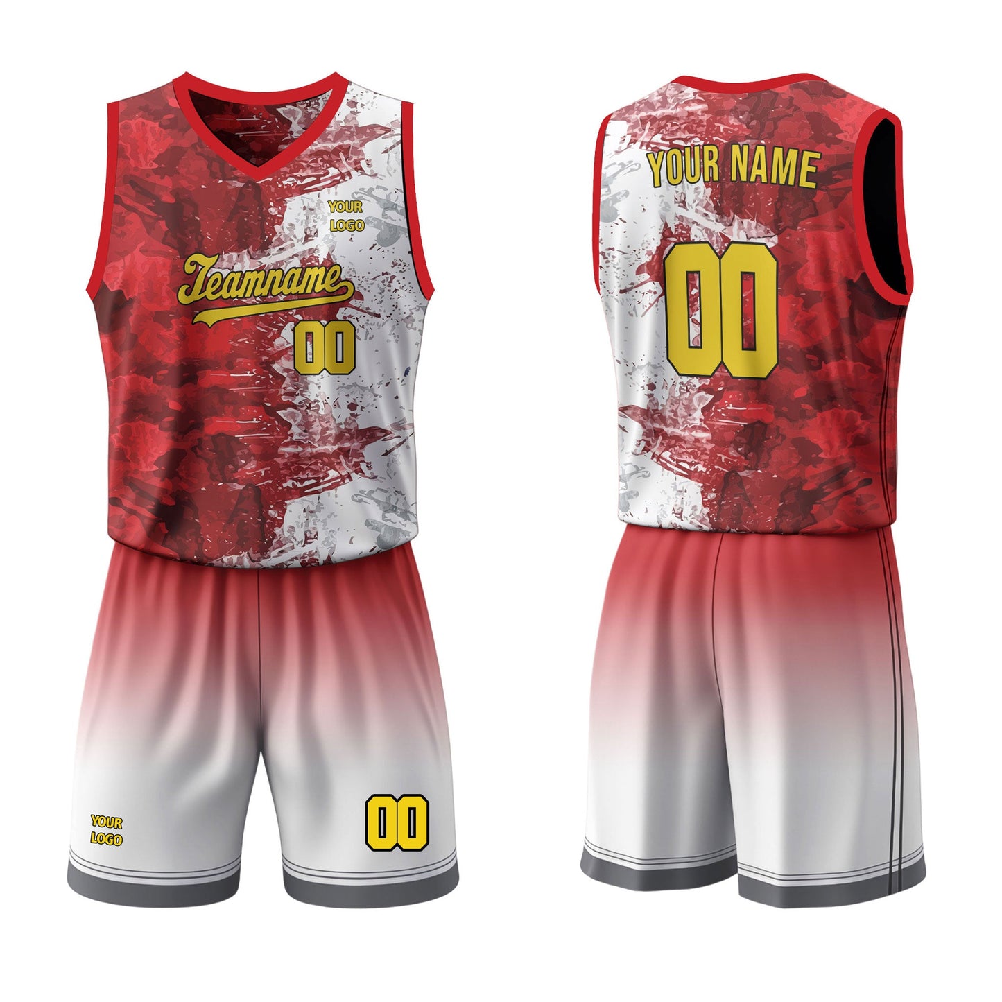 Custom Basketball Uniform - Two-Tone Fade - Personalized Gear