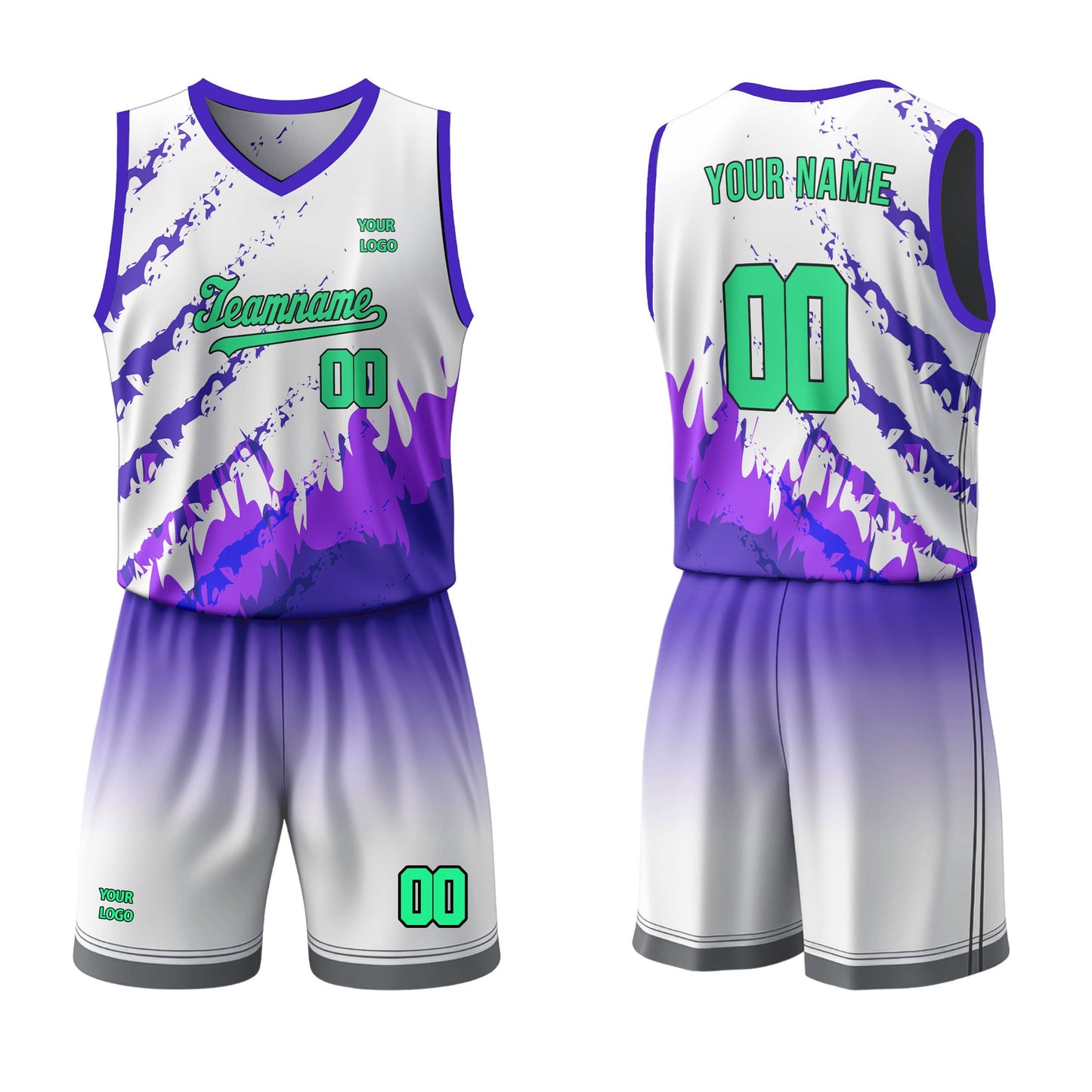 Custom Basketball Uniform - Color Splash - Personalized Kit