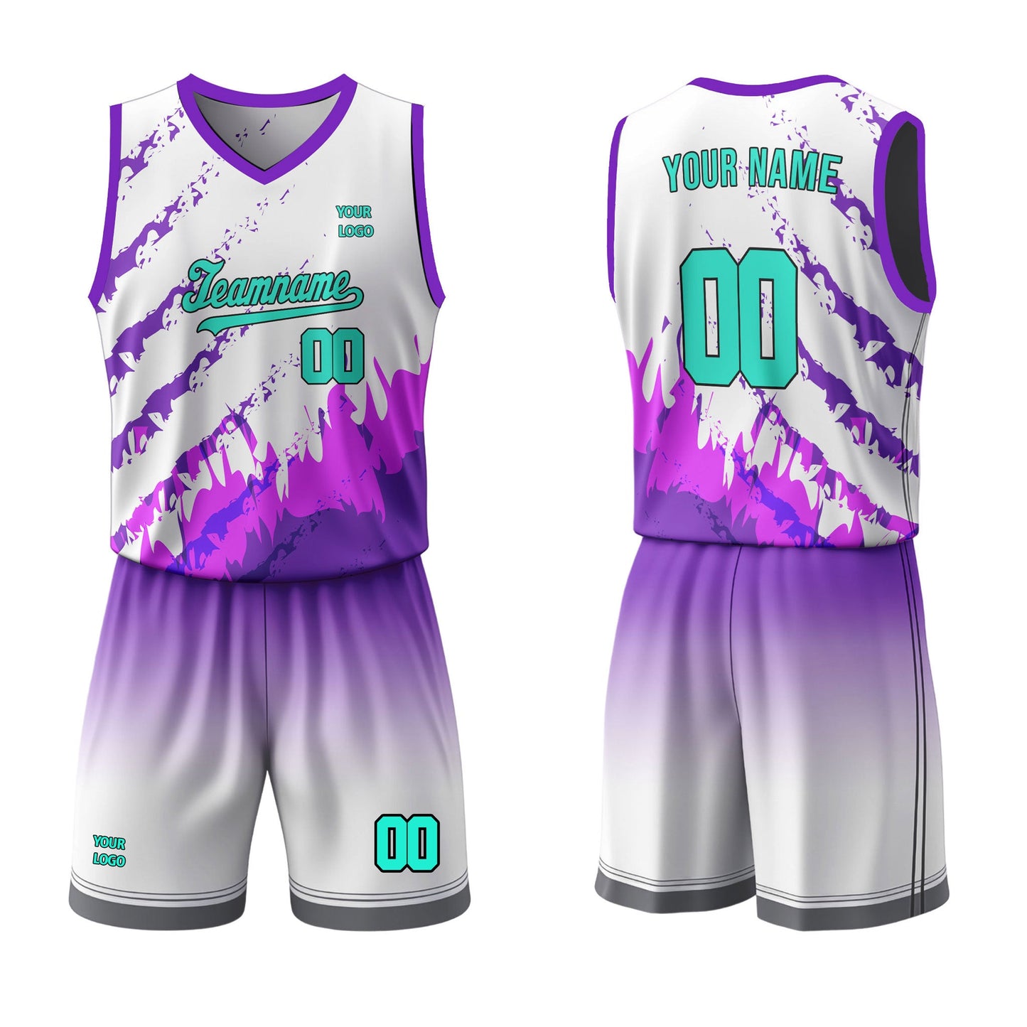 Custom Basketball Uniform - Color Splash - Personalized Kit