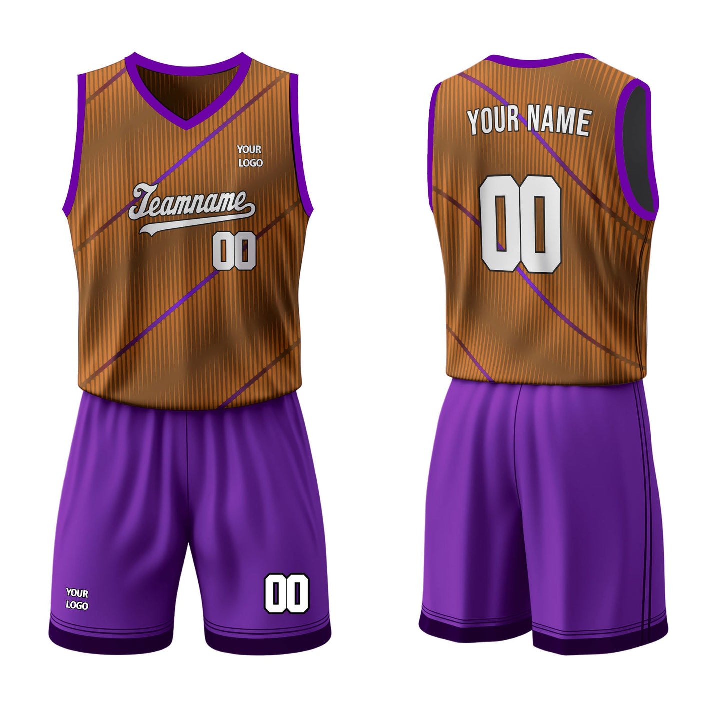 Custom Basketball Uniform - Abstract Stripe - Personalized Kit
