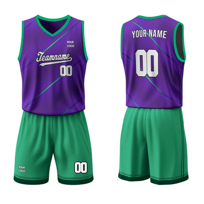 Custom Basketball Uniform - Abstract Stripe - Personalized Kit