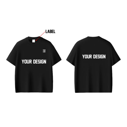 Custom Men Drop Shoulder Tee - Solid Design Personalized Top