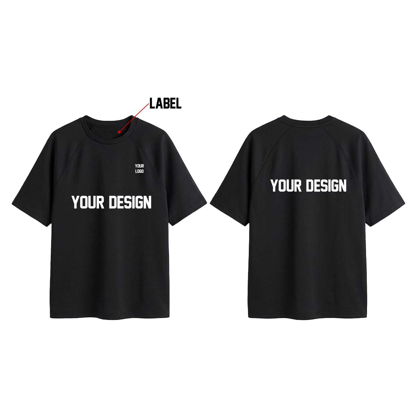 Custom Women Half Sleeves Raglan - Solid Color Personalized Tee