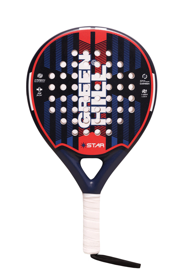 RROUND Premium STAR Paddle Racket-– Lightweight & Durable Carbon Fiberglass Construction