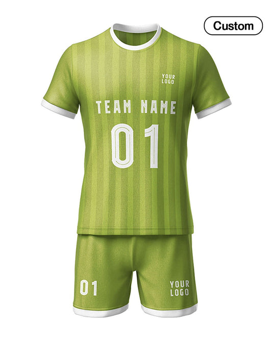 Custom Soccer Uniform – Stripe Design – Personalized Kit