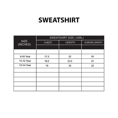 Custom Girls Sweatshirt - Solid Design Personalized Crewneck