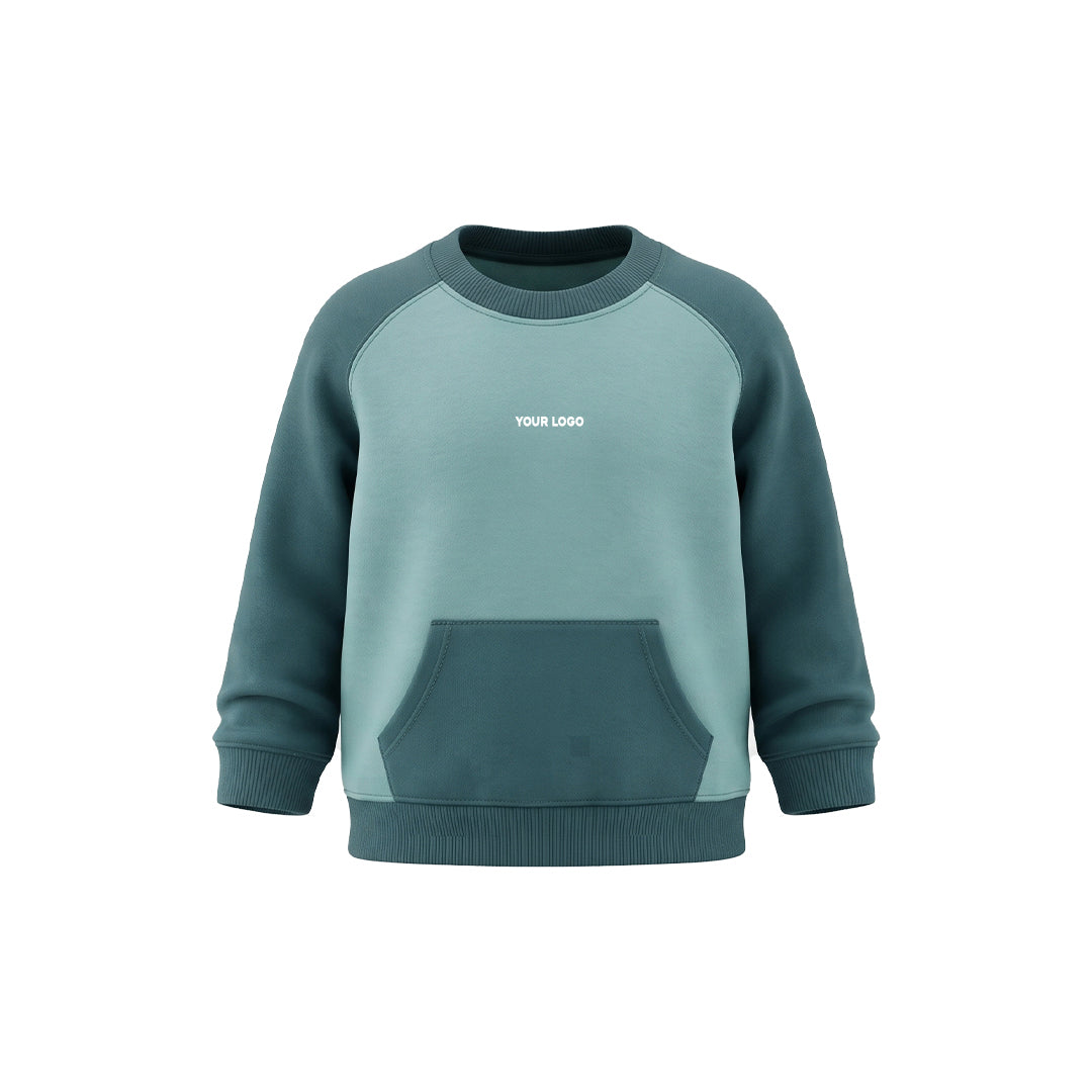 Custom Girls Sweatshirt - Kangaroo Pocket Raglan - Personalized Top