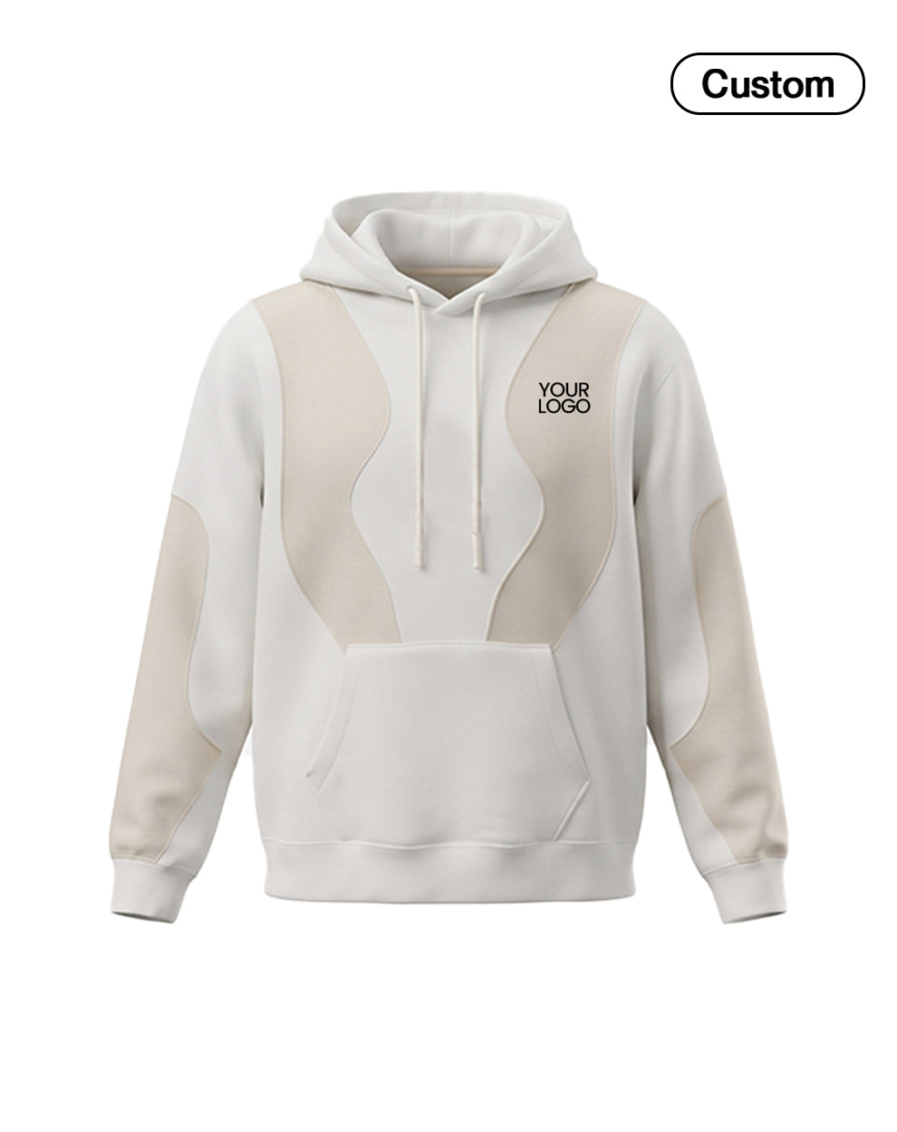 Custom Premium Hoodie - Flowline Panel Design - Personalized