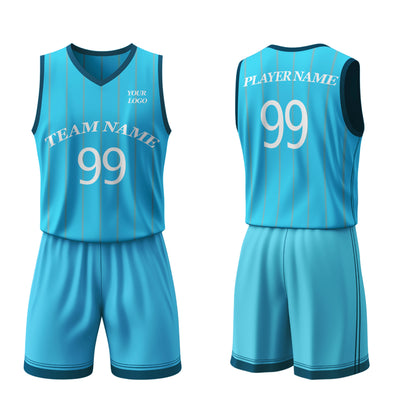 Basketball Uniforms – Vertical Custom Logos & Team Colors
