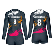 Volleyball Uniforms – Splatter Custom Logos, Colors & Patterns