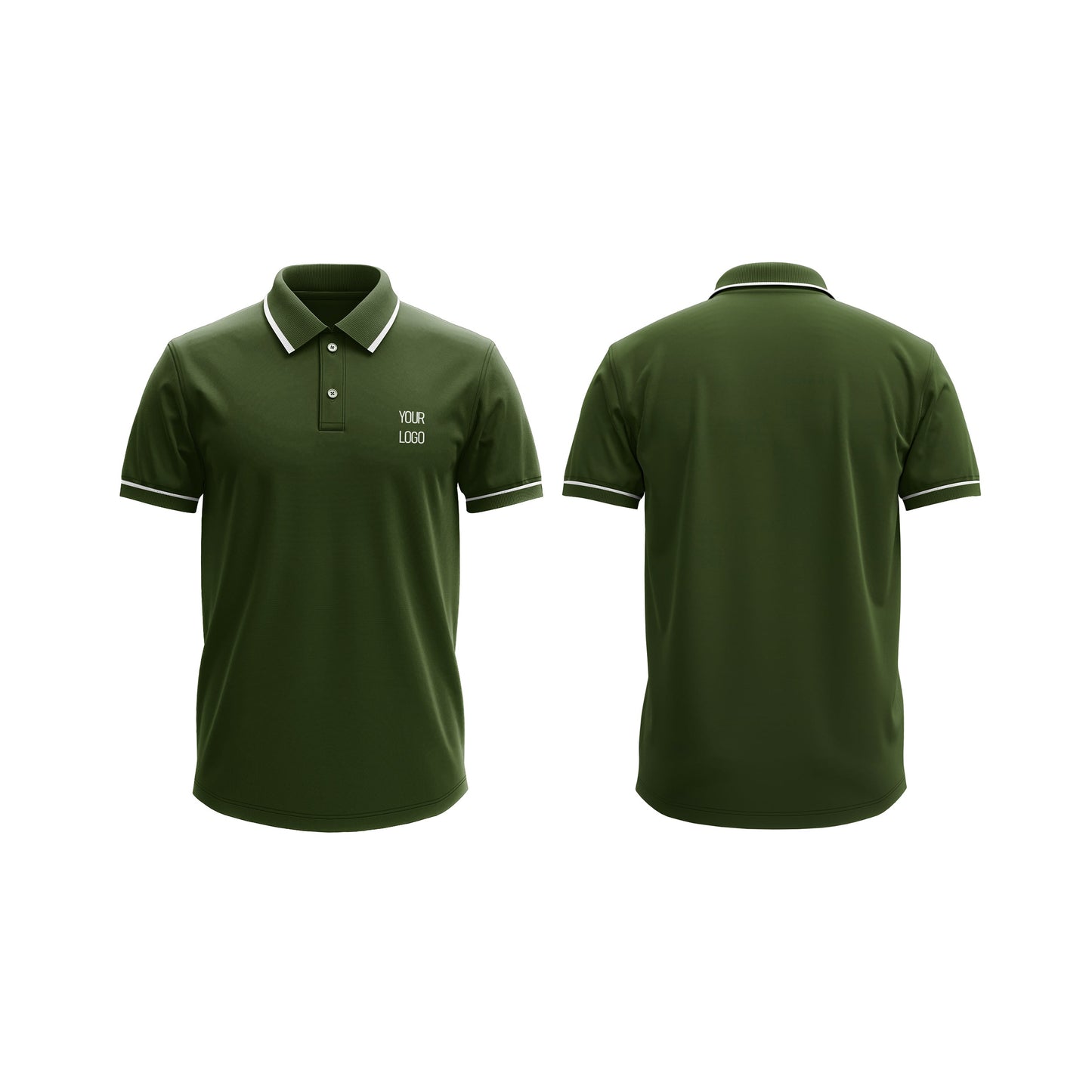 Custom Polo T-Shirt – White Trim Design – Personalized Gear