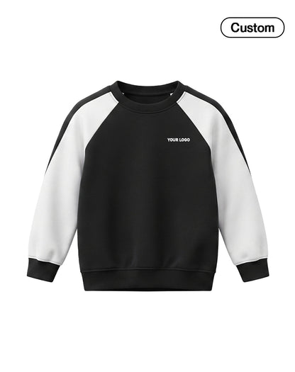 Custom Girls Sweatshirt - Two-Tone Raglan Sleeves - Personalized