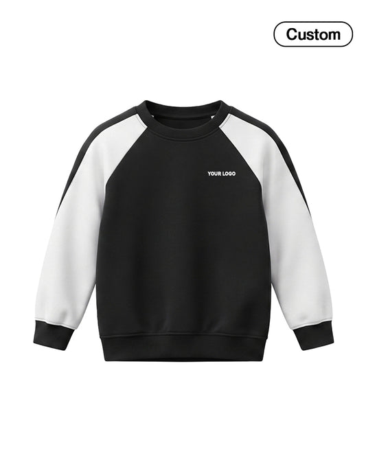 Custom Girls Sweatshirt - Two-Tone Raglan Sleeves - Personalized