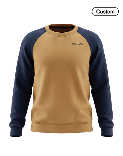 Custom Men Sweatshirt - Classic Raglan Design - Personalized Crewneck