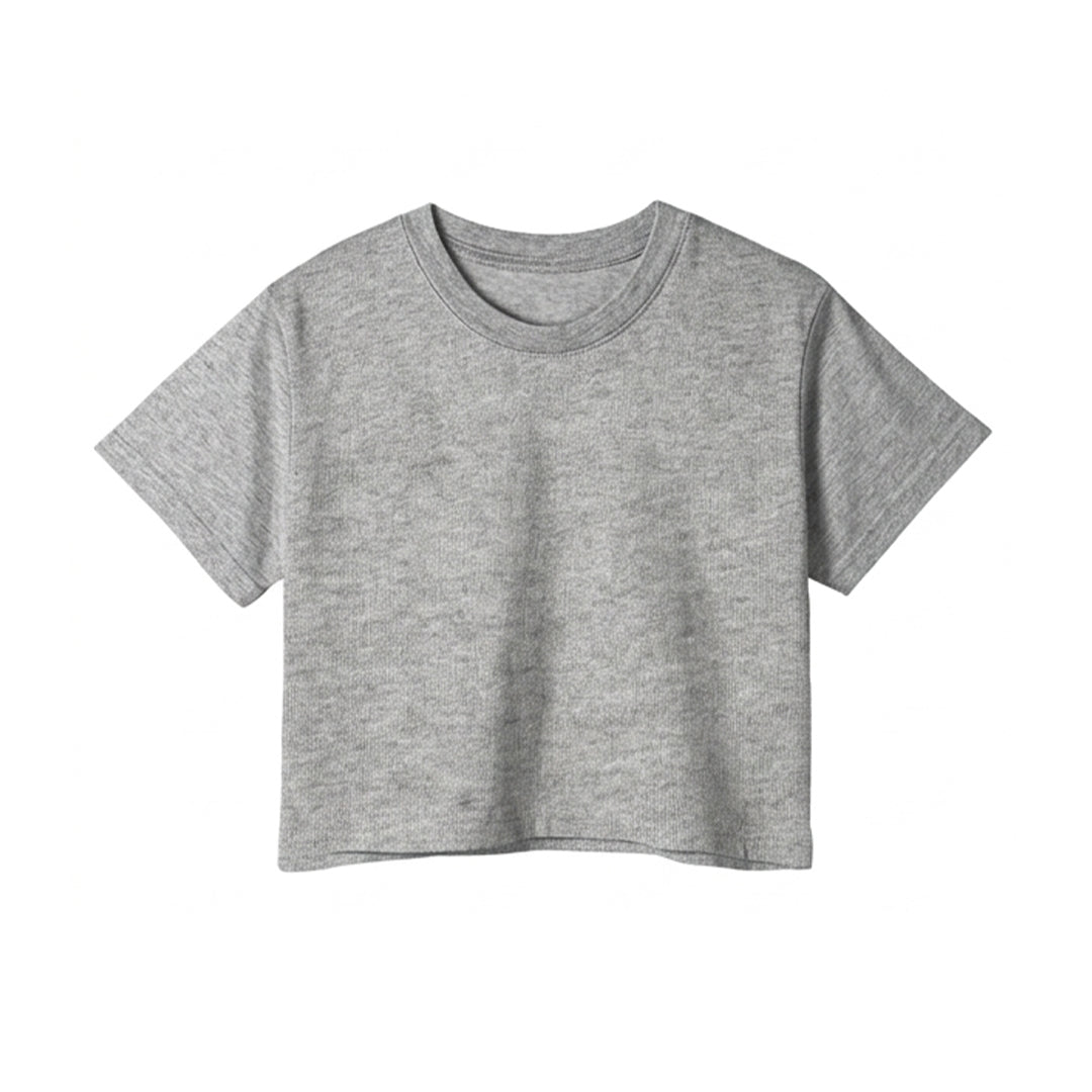 Custom Girls Crop-Top - Solid Design - Personalized Halftee