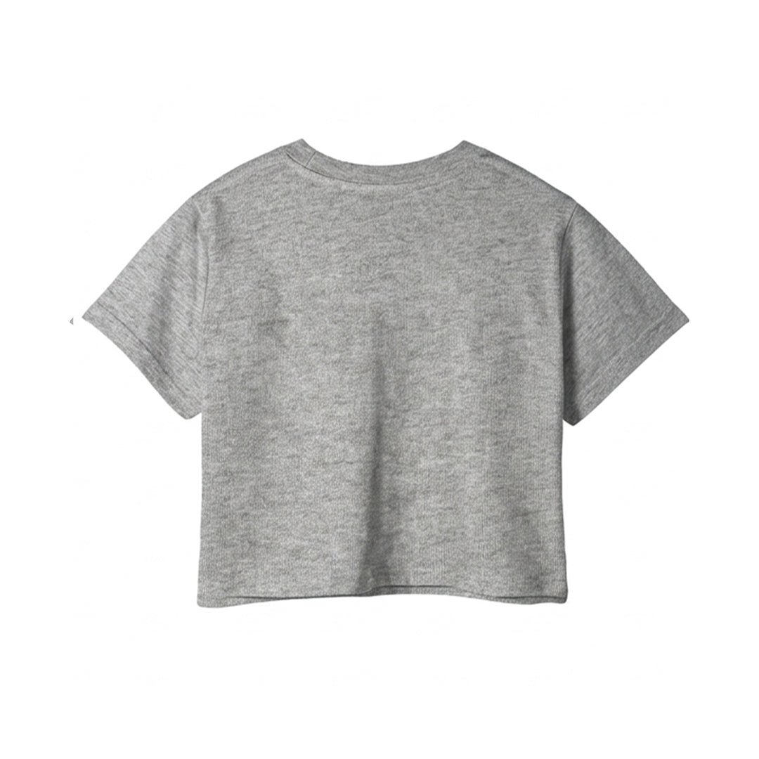 Custom Girls Crop-Top - Solid Design - Personalized Halftee