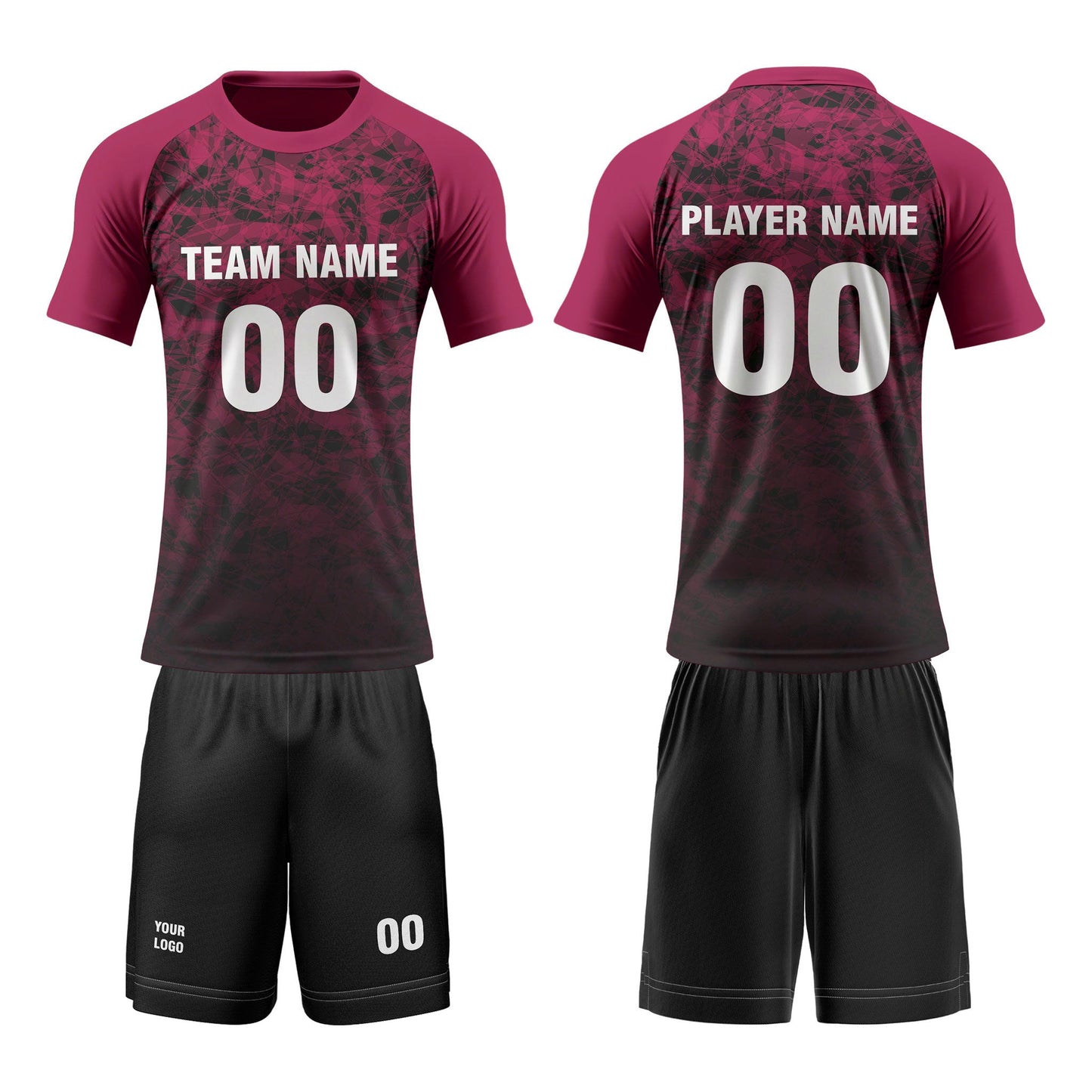 Custom Volleyball Uniform - Abstract Gradient - Personalized Teamwear