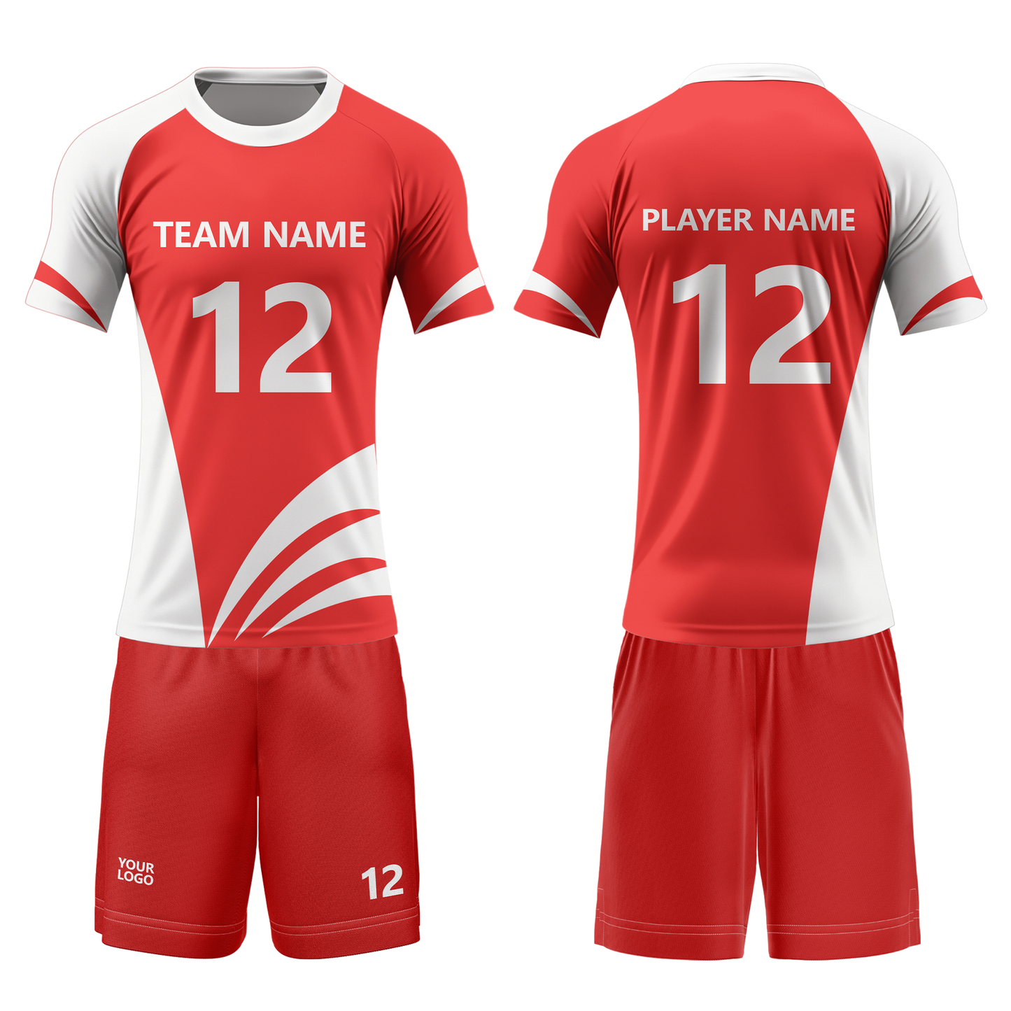 Custom Volleyball Uniform - Abstract Design - Personalized Uniform