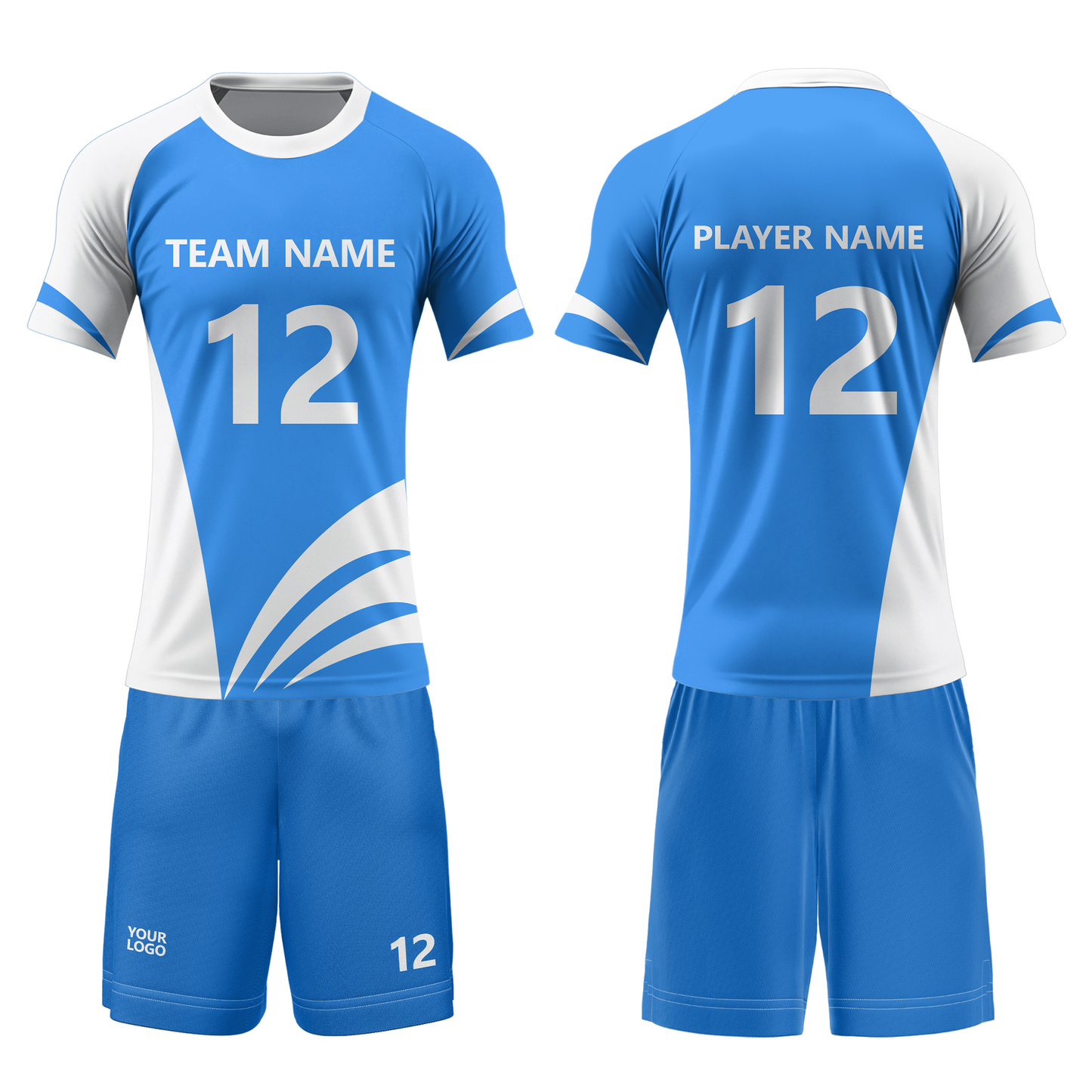 Custom Volleyball Uniform - Abstract Design - Personalized Uniform