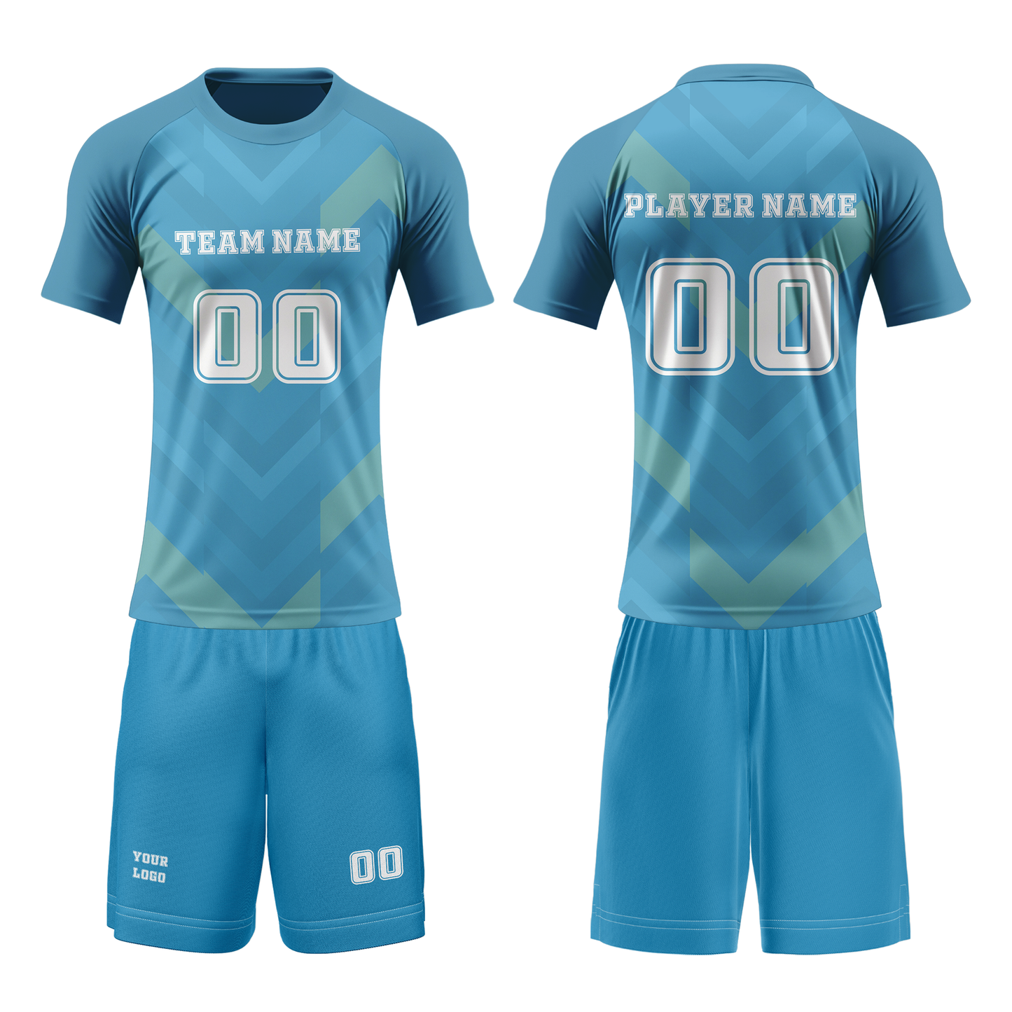 Custom Volleyball Uniform - Abstract Design - Personalized Teamwear