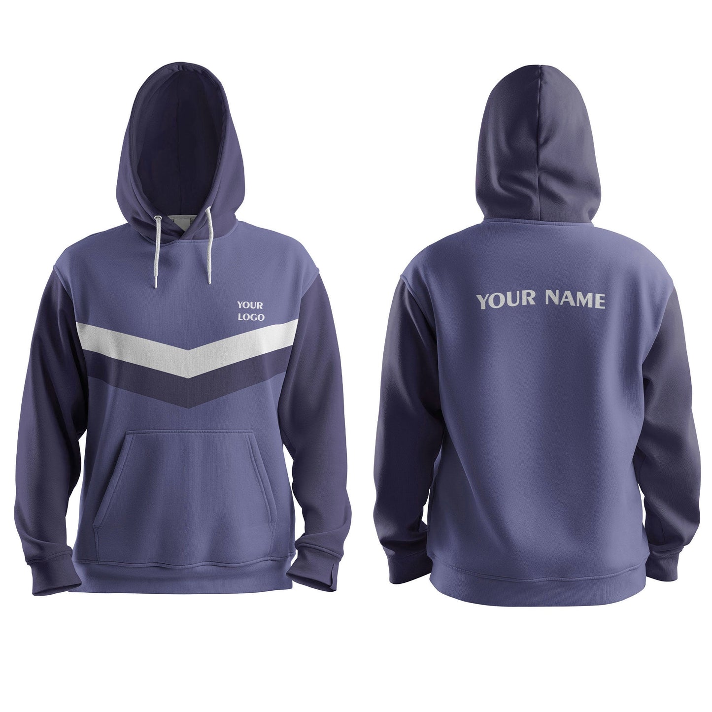 Custom Hoodie - Panel Stripe Design - Personalized Apparel