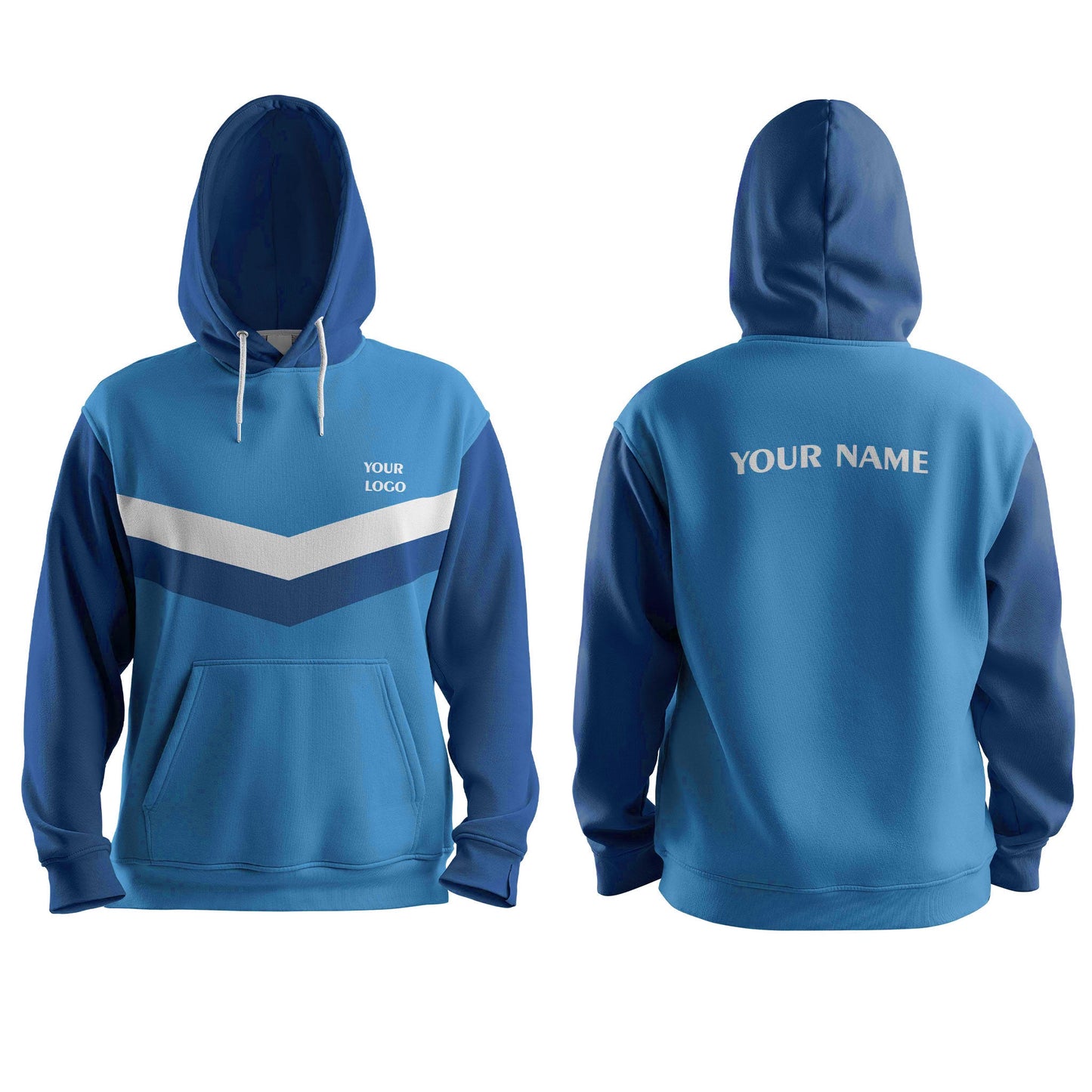 Custom Hoodie - Panel Stripe Design - Personalized Apparel