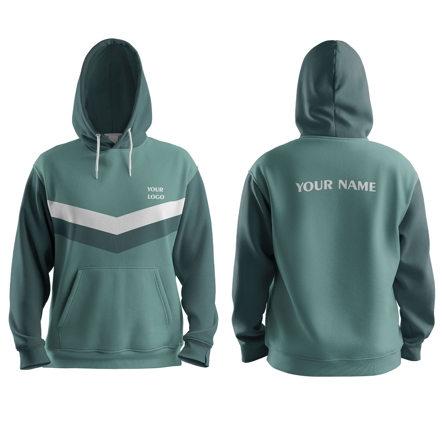 Custom Hoodie - Panel Stripe Design - Personalized Apparel