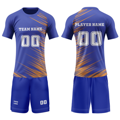 Custom Volleyball Uniform - Abstract Stripe Design - Personalized Kit