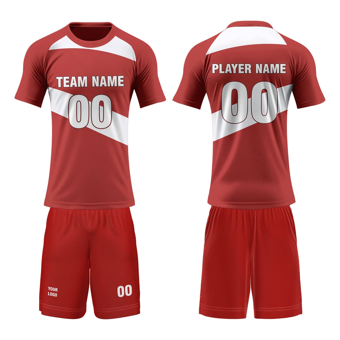 Custom Volleyball Uniform - White Panel Design - Personalized Kit
