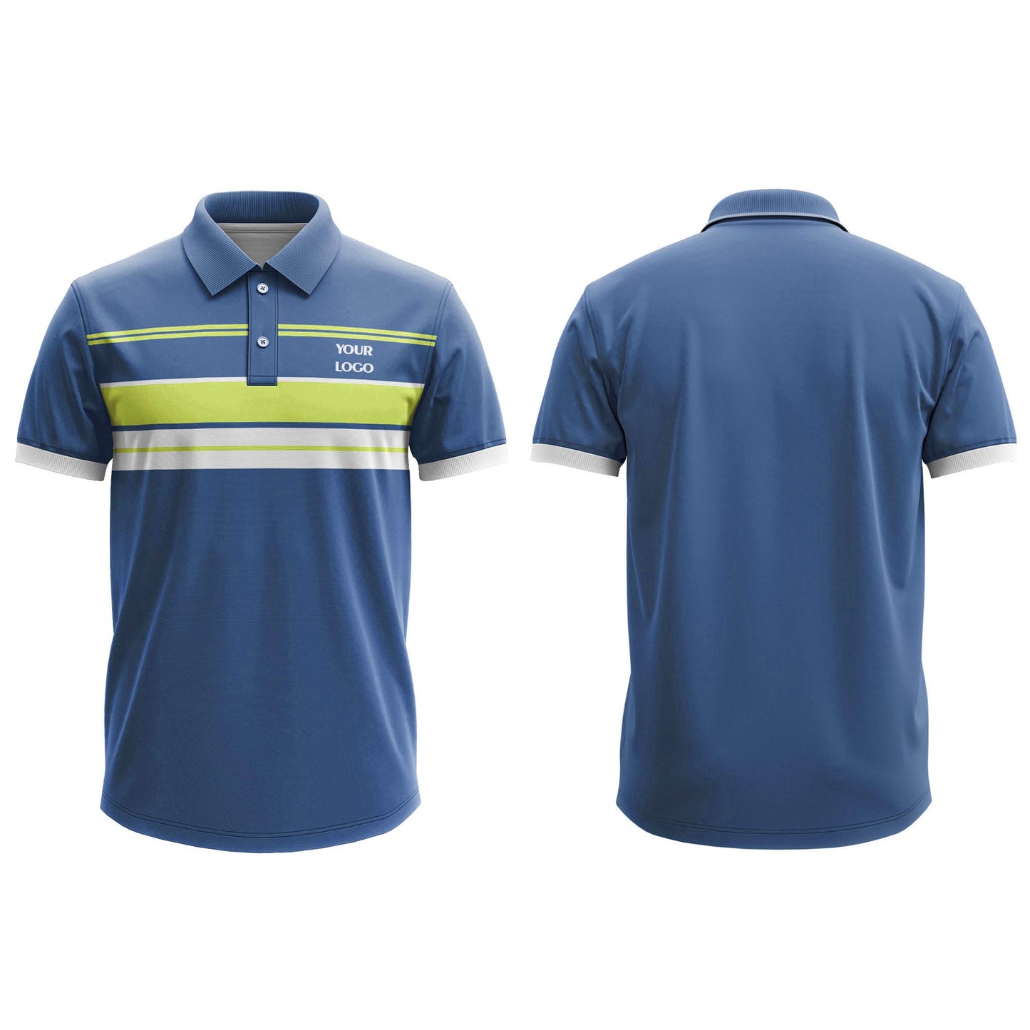 Custom Polo T-Shirt - Multi-Striped Design - Personalized Polo T-Shirt