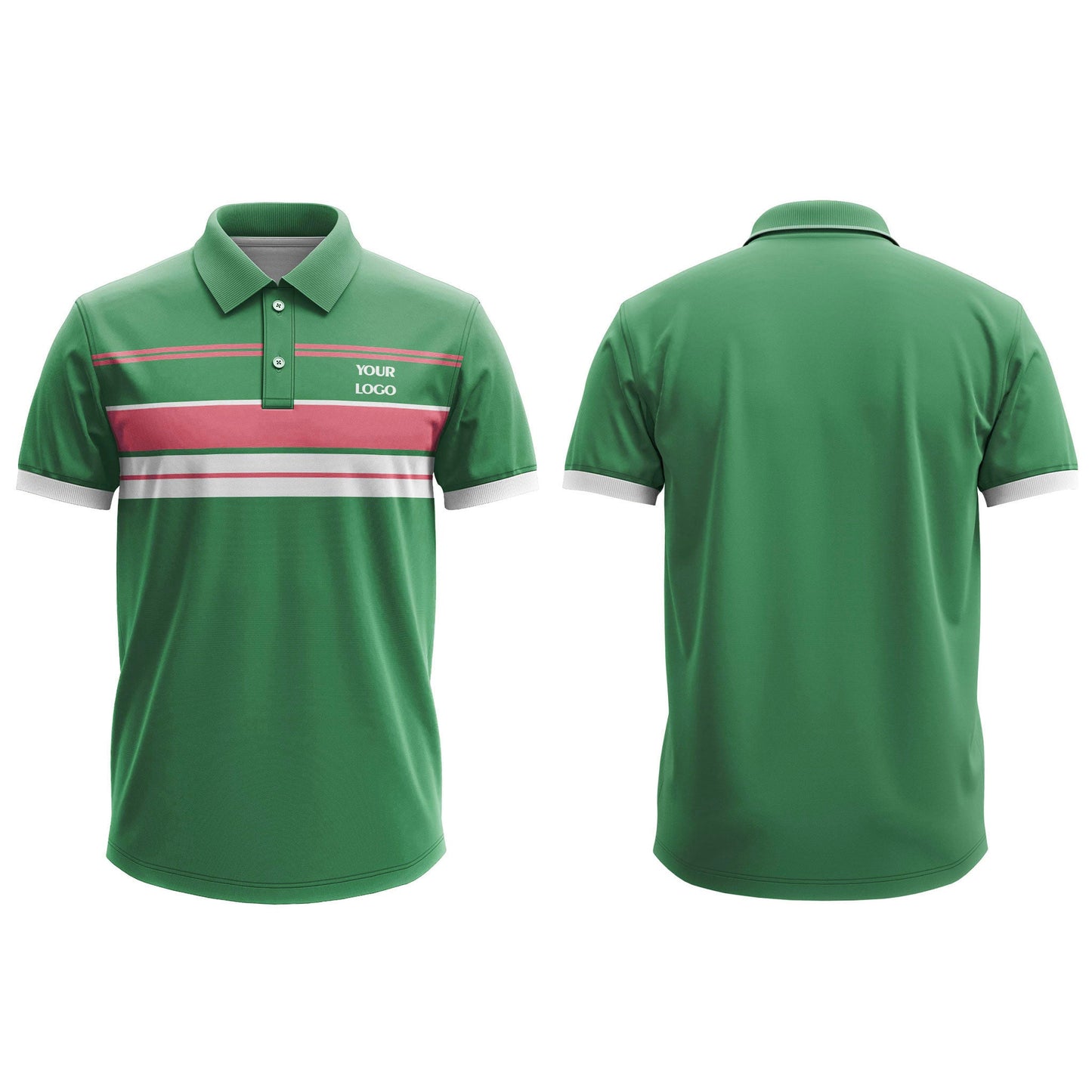 Custom Polo T-Shirt - Multi-Striped Design - Personalized Polo T-Shirt