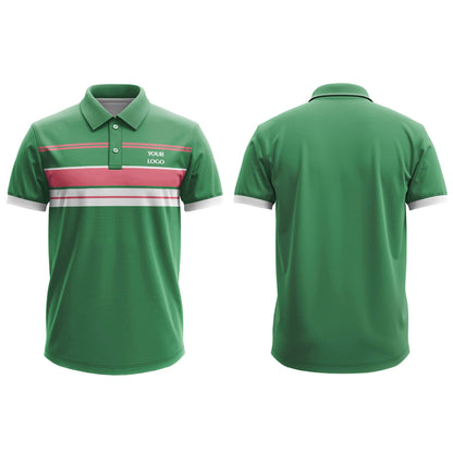 Custom Polo T-Shirt - Multi-Striped Design - Personalized Polo T-Shirt
