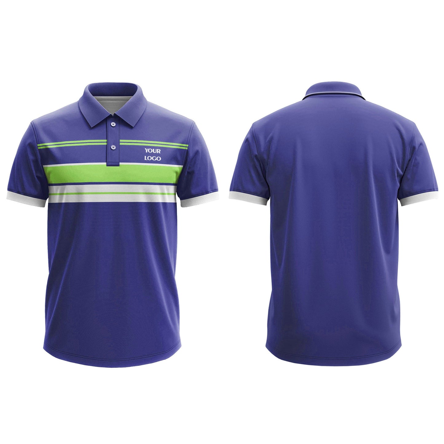 Custom Polo T-Shirt - Multi-Striped Design - Personalized Polo T-Shirt