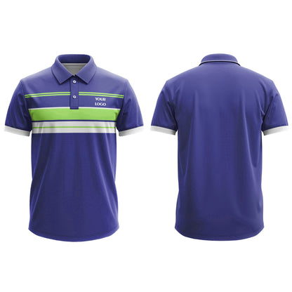 Custom Polo T-Shirt - Multi-Striped Design - Personalized Polo T-Shirt