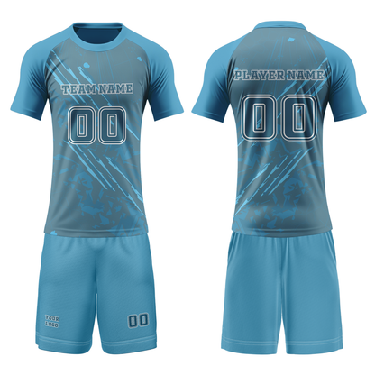 Custom Volleyball Uniform - Abstract Scratch Design - Personalized Team Kit