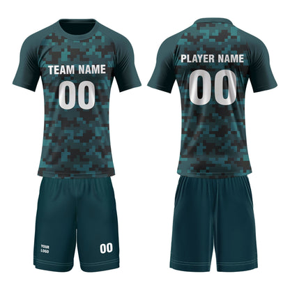 Custom Volleyball Uniform - Geometric Camo - Personalized Kit