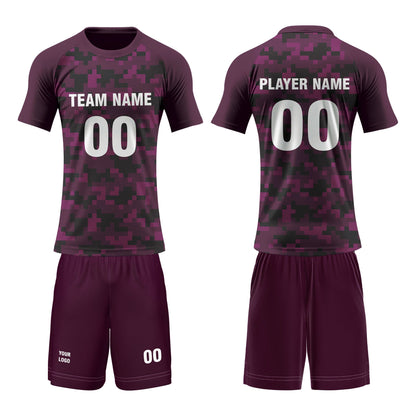 Custom Volleyball Uniform - Geometric Camo - Personalized Kit