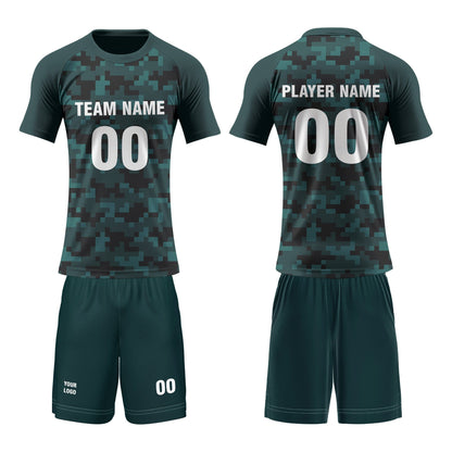 Custom Volleyball Uniform - Geometric Camo - Personalized Kit