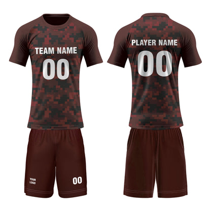 Custom Volleyball Uniform - Geometric Camo - Personalized Kit
