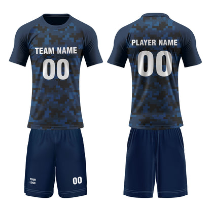 Custom Volleyball Uniform - Geometric Camo - Personalized Kit
