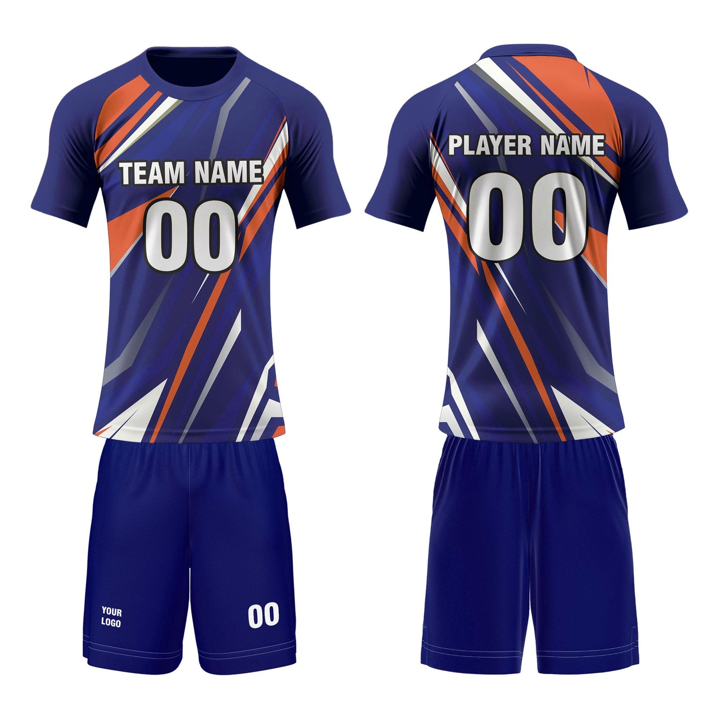 Custom Volleyball Uniform  - Abstract Accent - Personalized Kit
