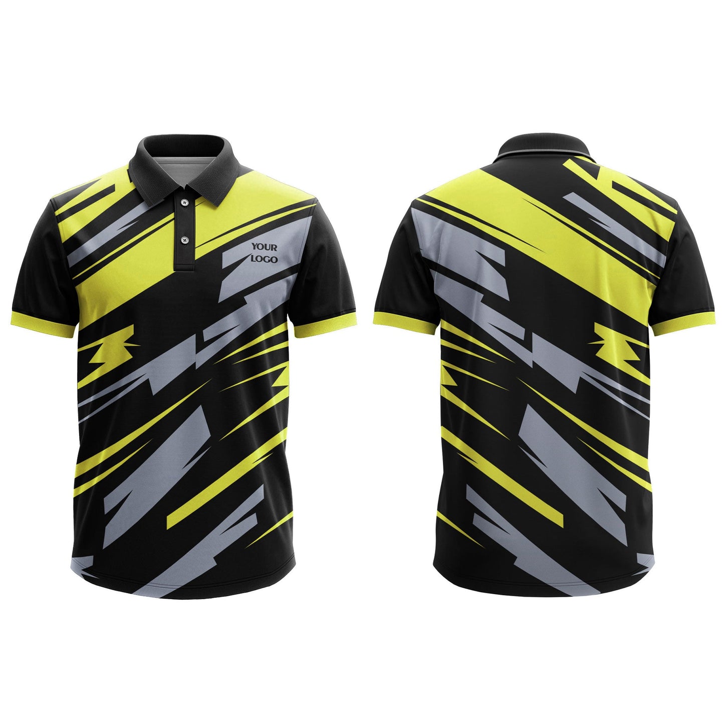 Custom Polo T-Shirt - Abstract Stripe Design - Personalized Tee