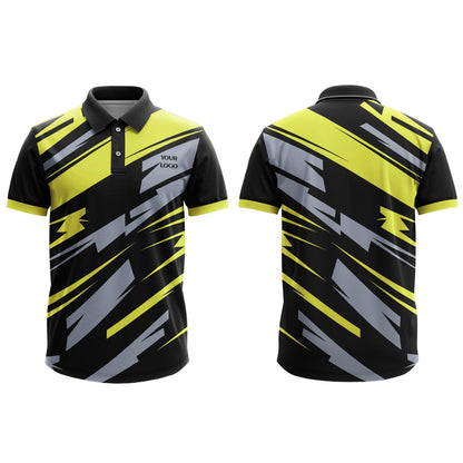 Custom Polo T-Shirt - Abstract Stripe Design - Personalized Tee