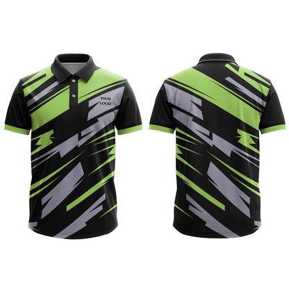 Custom Polo T-Shirt - Abstract Stripe Design - Personalized Tee